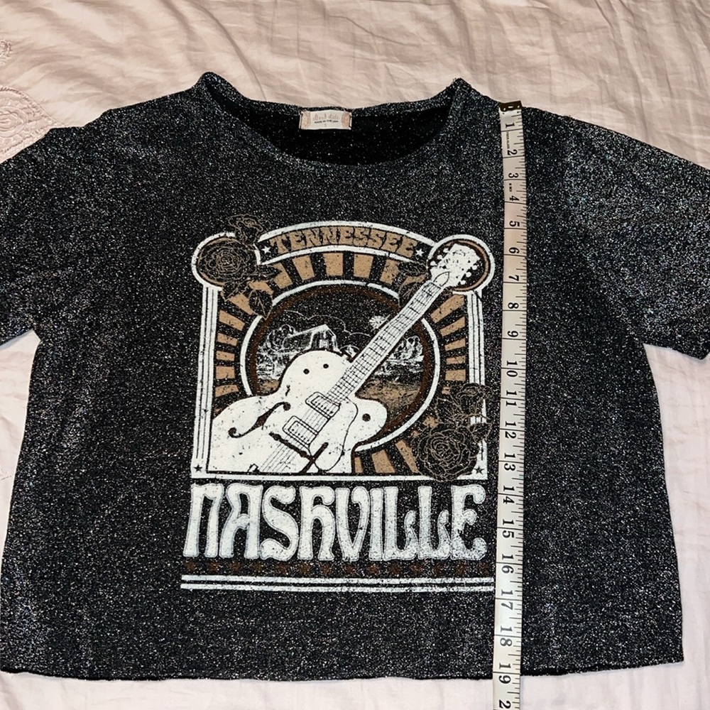 Altar’d State Sparkly Nashville Tennessee Graphic Crop Top Size S - Picture 5 of 8